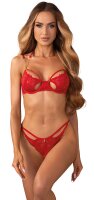Obsessive Matildea BH-Set mit Riostring Rot S/M