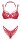 Obsessive Matildea BH-Set mit Riostring Rot L/XL