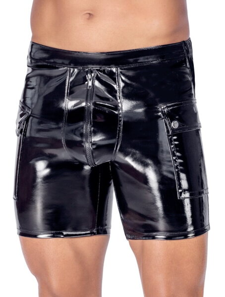 Black Level Lack-Shorts Schwarz 3XL