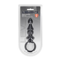 Levelz Ribbed Silicone Anal Probe with Loop