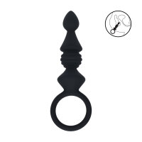 Levelz Ribbed Silicone Anal Probe with Loop