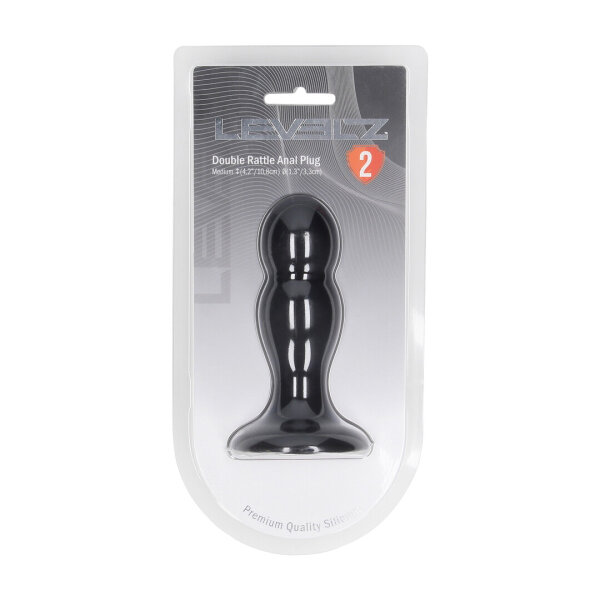 Levelz Doppel Silikon Analplug mit Rassel