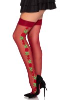 Leg Avenue Thigh Highs with Roses One Size