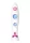 My Fucsia White Submarine Handcrafted Porcelain Dildo Multicoloured 21 cm