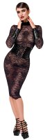 Noir Kink Royal Lace Midi Dress with Waist Corset XL