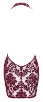 Noir Kink Royal Sheer Mini Dress Burgundy XL