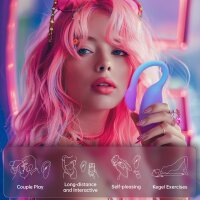 Magic Motion Flamingo Max Vibrations-Ei Blau