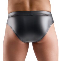 Svenjoyment Wetlook Briefs with Mesh Inserts Black L