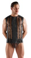 Svenjoyment Mesh Shirt with Wetlook and Zipper Black L