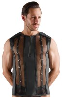 Svenjoyment Mesh Shirt with Wetlook and Zipper Black 3XL