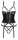 Cottelli Collection Suspender Corset with Ouvert Thong 75B/S Black