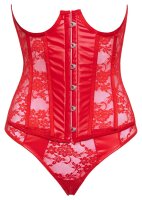 Cottelli Collection Busenfreie Corsage mit String XL Rot