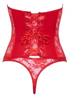 Cottelli Collection Busenfreie Corsage mit String XL Rot