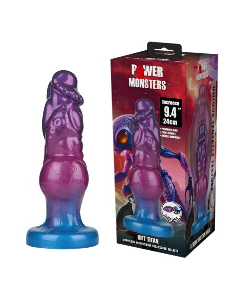 Power Monsters Rift Titan Aufblasbarer Monster Dildo 24 cm Mehrfarbig