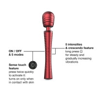 Manwan Man.Wand Edgy Wand Vibrator Rot