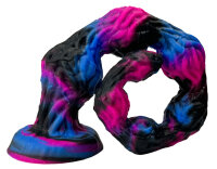 Deepleasure Silikon Dildo mit Saugnapf Glitzer Rosa Blau Schwarz 42 cm