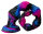 Deepleasure Silikon Dildo mit Saugnapf Glitzer Rosa Blau Schwarz 42 cm