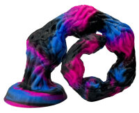 Deepleasure Silikon Dildo mit Saugnapf Glitzer Rosa Blau Schwarz 63 cm