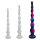 Deepleasure Silikon Dildo mit Saugnapf Glitzer Rosa Blau Schwarz 63 cm