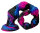 Deepleasure Silikon Dildo mit Saugnapf Glitzer Rosa Blau Schwarz 63 cm