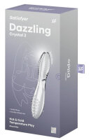 Satisfyer Glas Doppeldildo mit Struktur 20 cm
