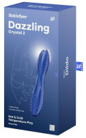 Satisfyer Glas Doppeldildo mit Struktur 20 cm