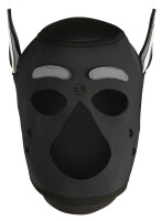 Kinky Puppy Husky Sturmhaube aus Neopren mit Schnauze und beweglichen Ohren