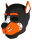 Kinky Puppy Husky Sturmhaube aus Neopren mit Schnauze und beweglichen Ohren
