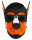 Kinky Puppy Husky Sturmhaube aus Neopren mit Schnauze und beweglichen Ohren