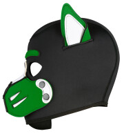 Kinky Puppy Husky Sturmhaube aus Neopren mit Schnauze und beweglichen Ohren