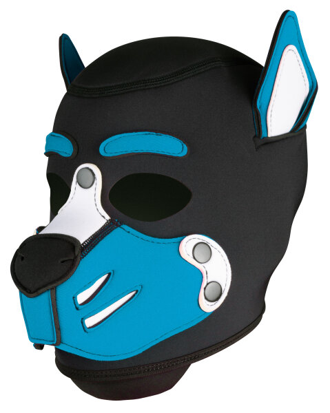 Kinky Puppy Husky Sturmhaube aus Neopren mit Schnauze und beweglichen Ohren