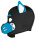 Kinky Puppy Husky Sturmhaube aus Neopren mit Schnauze und beweglichen Ohren