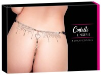 Cottelli Collection Schmuckstring mit Strassherz S-L Schwarz