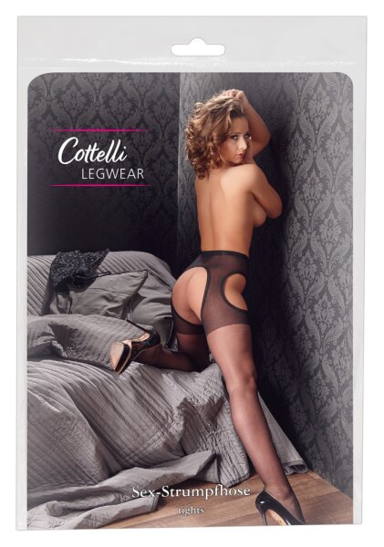 Cottelli Collection Straps-Strumpfhose Ouvert 20 DEN Schwarz S/M