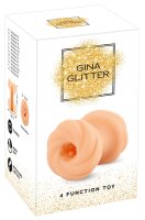 Gina Glitter 4 Function Toy Cock Ring and Masturbator Transparent 7 cm