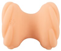 Gina Glitter 4 Function Toy Cock Ring and Masturbator Transparent 7 cm
