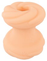 Gina Glitter 4 Function Toy Cock Ring and Masturbator Transparent 7 cm