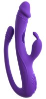 Sweet Smile Rabbit Vibrator with G-Spot and Anal Tickler