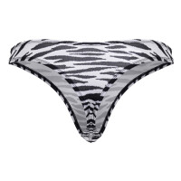 CandyMan Zibrex Black-White Thong S - XL