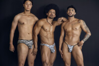 CandyMan Zibrex Black-White Thong S - XL