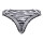 CandyMan Zibrex Black-White Thong S - XL