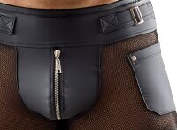 Svenjoyment Enge Pants mit Netz-Eins&auml;tzen Schwarz S