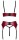 Cottelli Collection Ouvert Suspender Set Dark Red/Black S 3-Piece