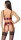 Cottelli Collection Ouvert Suspender Set Dark Red/Black L 3-Piece