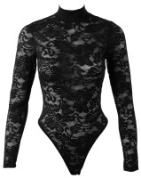 Cottelli Collection Spitzen Riobody mit Langarm XL Schwarz