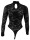 Cottelli Collection Spitzen Riobody mit Langarm XL Schwarz