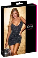 Cottelli Collection Glitzer-Minikleid Zickzack Schwarz M