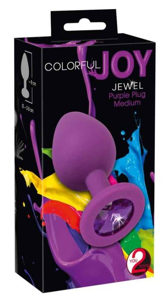 Colorful Joy Jewel Purple Plug 3,5 cm