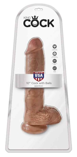 King Cock with Balls Tan 27 cm