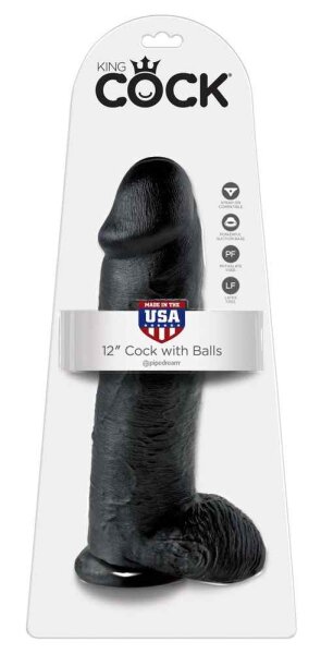 King Cock Balls Black 30,5 cm